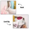Styleys Plastic Magic Sticker Series Self-Adhesive Hair Dryer Stand Holder for Wall with Sticker White - SQ-5081 view 3