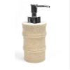 TOTO DEALS Premium Bamboo Design Sand Stone Liquid Soap Dispenser (350ml, Off White) view 1