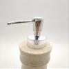 TOTO DEALS Premium Bamboo Design Sand Stone Liquid Soap Dispenser (350ml, Off White) view 3