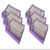 S4S Transparant View Non Woven Flower Design Attractive bow Saree Cover Bag, Cloth Cover (PURPLE_Set of 6) view 1