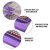 S4S Transparant View Non Woven Flower Design Attractive bow Saree Cover Bag, Cloth Cover (PURPLE_Set of 6) view 2