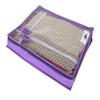 S4S Transparant View Non Woven Flower Design Attractive bow Saree Cover Bag, Cloth Cover (PURPLE_Set of 6) view 4