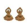 Prince Home Decor & Gifts Aluminium Metal Ganesh Diya with Swastik Engraved in Hand (10.2 cm x 10.2 cm x 11.5 cm, Set of 2), Multicolor view 1