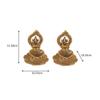 Prince Home Decor & Gifts Aluminium Metal Ganesh Diya with Swastik Engraved in Hand (10.2 cm x 10.2 cm x 11.5 cm, Set of 2), Multicolor view 2