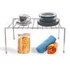 Plantex Stoarge Rack/Stainless Steel Shelf Divider for Kitchen/Storage Rack for Cabinet/Plate Stand/Dish Rack (Chrome) view 1
