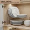 Plantex Stoarge Rack/Stainless Steel Shelf Divider for Kitchen/Storage Rack for Cabinet/Plate Stand/Dish Rack (Chrome) view 3