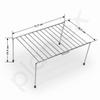 Plantex Stoarge Rack/Stainless Steel Shelf Divider for Kitchen/Storage Rack for Cabinet/Plate Stand/Dish Rack (Chrome) view 4