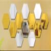 Wall1ders Acrylic Hexagon Mirror Wall Stickers (Silver and Golden, 10.5 x 12.1 cm Each Piece) - 6 Silver, 6 Golden view 1