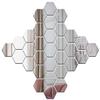 Wall1ders 30 Hexagon Mirror Stickers for Wall, Mirror Stickers for Wall, Acrylic Stickers, Wall Mirror Stickers, Wall Stickers for Bedroom, Hall, Home Offices (Silver) view 1