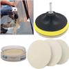 DIY Crafts 1 Kit, 3" inch Combo Cleaning Set, 100 Grm Cerium Oxide + Backing Pad + Universal Nut + Wool Polisher Polishing Clean Buffing Pad (1 Kit, 3" inch Combo Cleaning Set) view 1