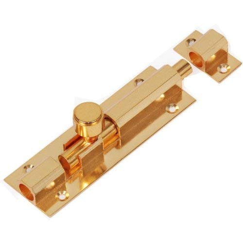 Homeproducts4U Brass Hex Tower Bolt 8 Inches Gold Finish
