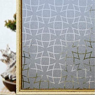KREEPO Privacy Window Film Pattern13 Frosting Film Window Sticker Frosted Vinyl Sheets for Front Door/Bathroom/Sidelight/Small Windows, 24''x48''