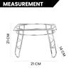 MR.MAX WORLD Fancy Freestanding Water Pot And Matka Stand Stainless Steel Pot Stand Kitchen Tiered Shelf Rack Chrome Plated Plant Pot Stand (21 X 21 X 14 Cm) view 3