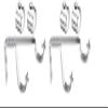 Homeproducts4U Strong Double SS Chrome Finish Brackets and Round Glossy End Caps (Madki) for 2 Curtain Rods Pack of 2 Supports & 4 End Caps view 1