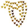 Wall1ders 50 Butterflies Golden (Each Piece Size 5 cm), Mirror Stickers for Wall, Acrylic Stickers, Wall Mirror Stickers, Wall Stickers for Bedroom, Hall, Home Offices view 1