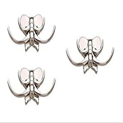 HOMEPRODUCTS4U Zinc Butterfly Shape Hooks (3 Pieces)