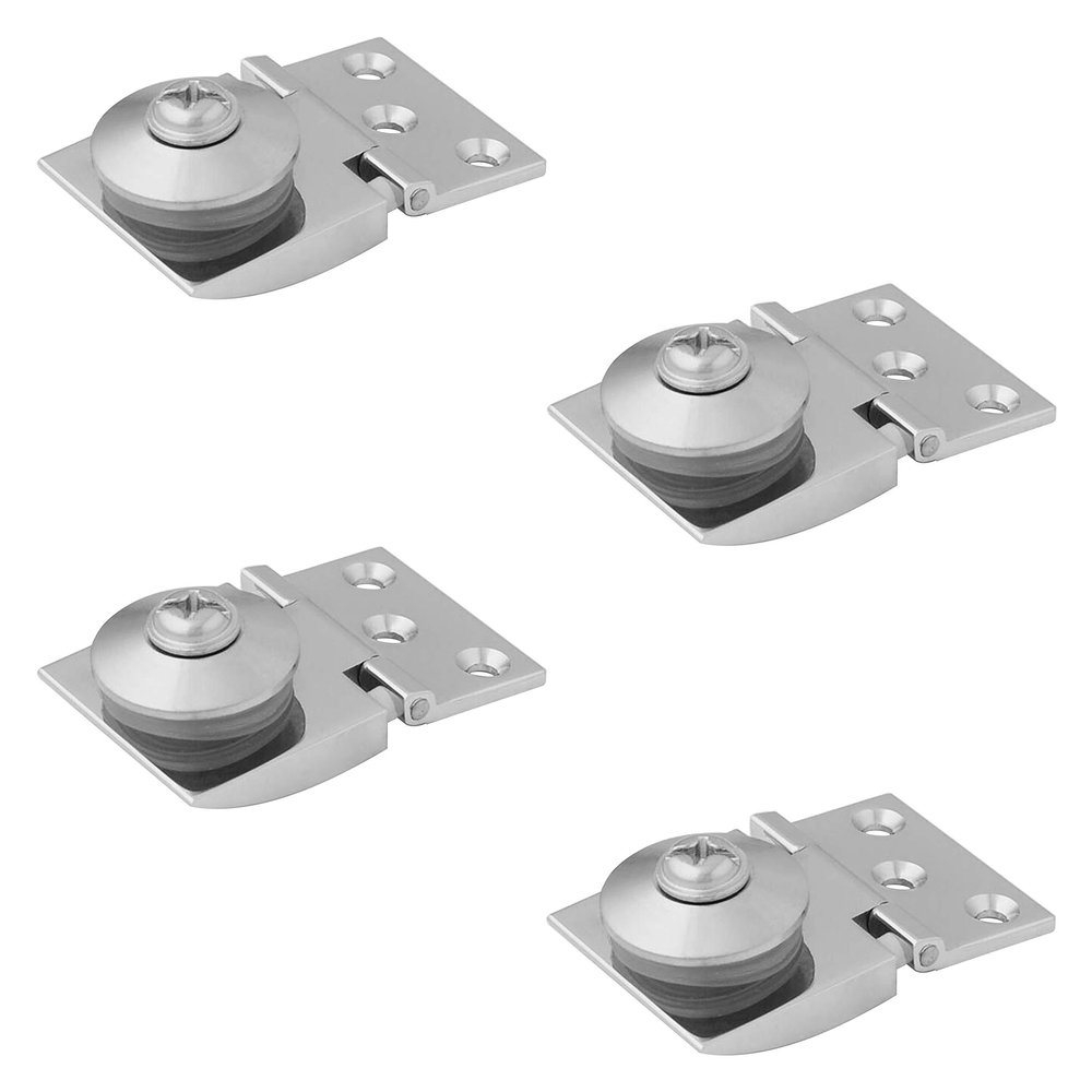Atlantic Brass Heavy Glass Door Hinges for Home, Office, Hotel (S.S. Finish) Pack of 4 Piece