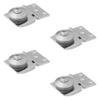 Atlantic Brass Heavy Glass Door Hinges for Home, Office, Hotel (S.S. Finish) Pack of 4 Piece view 1