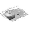 Atlantic Brass Heavy Glass Door Hinges for Home, Office, Hotel (S.S. Finish) Pack of 4 Piece view 2