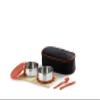 Varmora Xtra Fresh Stainless Steel Lunch Box for Office Use & School - 2 Containers Leak Proof Steel Tiffin Box 390ml Each, Raspberry Pink view 1