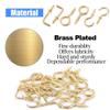 Diy Crafts India 152 Handy Brass-plated Cup Wall Ceiling Metal Screw Hooks, 32mm, Multicolor view 2