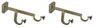 Homeproducts4U Strong Double Antique Finish Brackets for 2 Curtain Rods Pack of (2) view 1