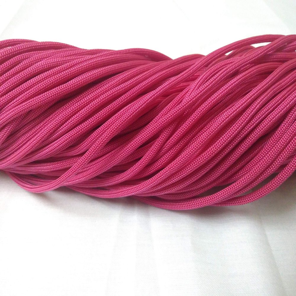DK Craft Touch Nylon Knot Macrame Beading Braided Thread 60 m Cord Rope (4 mm, Maroon)