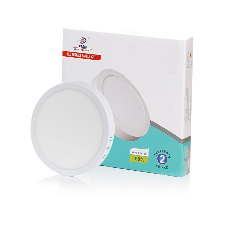 DMAK Multi Traders 12 Watt LED Round Ceiling Surface Panel Light (White, Pack of 1)(Aluminium)