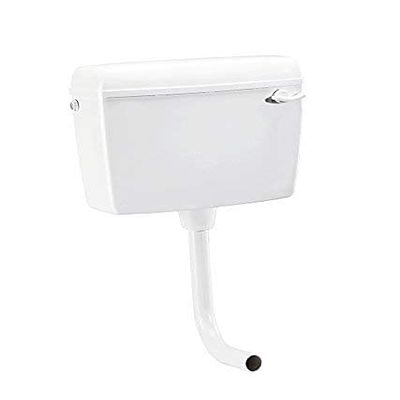 Swastik Plastic Side Handle Flushing Tank Cistern with Health Faucet (White)