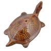Memoir Ceramic Fengshui Floating Tortoise Good Luck Item Vastu showpiece/Idol for Home Decor (Gold, Yellow) view 1