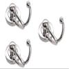Homeproducts4U Round Double Concealed Hook Set of 3 view 1