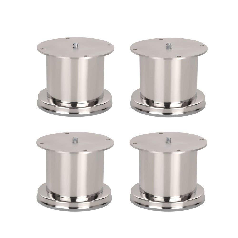 Homeproducts4U Sofa Leg Round 50 mm Tickness Size 3Inch Stainless Steel 202 (4 Pcs.)