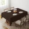HOME COLORS.IN Cotton Soft & Plain 4 Seater Rectangular Table Cover - Dining Table Cloth - 56 x 72 Inch - Brown view 1