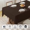 HOME COLORS.IN Cotton Soft & Plain 4 Seater Rectangular Table Cover - Dining Table Cloth - 56 x 72 Inch - Brown view 2