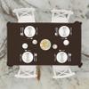 HOME COLORS.IN Cotton Soft & Plain 4 Seater Rectangular Table Cover - Dining Table Cloth - 56 x 72 Inch - Brown view 3