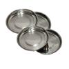 Dynore Stainless Steel Breakfast Plates Set of 6 | Quarter Plates | High Grade Tiffin Plates | Small Nashta Plate | Steel Plates for Kids - Mirror Finish, Bpa Free Snacks Plates (Dia 17.5 cm) view 3