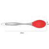 Baskety Basics XL Silicone Slotted Spoon (34 cm), High Heat Resistant to 480F, Hygienic One Piece Design Large Serving and Draining Spoon (Steel Spoon RED) view 2