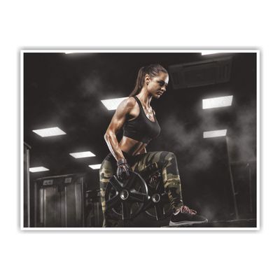 Anne Print Solutions Health & Fitness Gym Gumming Vinyl Self Adhesive Sticker (Without Frame) Pack of 1 Pcs Size 24 Inch X 18* Inch* Multicolour