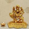 Sacred Blessings Metal Durga Maa Murti Statue Idol Showpiece Gift (13 x 8 x 12) cm Golden,1 Piece view 1