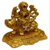 Sacred Blessings Metal Durga Maa Murti Statue Idol Showpiece Gift (13 x 8 x 12) cm Golden,1 Piece view 3