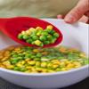Baskety Basics XL Silicone Slotted Spoon (34 cm), High Heat Resistant to 480F, Hygienic One Piece Design Large Serving and Draining Spoon (Steel Spoon Hole Red) view 3
