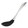 Baskety Basics XL Silicone Slotted Spoon (34 cm), High Heat Resistant to 480F, Hygienic One Piece Design Large Serving and Draining Spoon (Steel Spoon Black) view 1