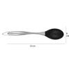 Baskety Basics XL Silicone Slotted Spoon (34 cm), High Heat Resistant to 480F, Hygienic One Piece Design Large Serving and Draining Spoon (Steel Spoon Black) view 2