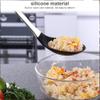 Baskety Basics XL Silicone Slotted Spoon (34 cm), High Heat Resistant to 480F, Hygienic One Piece Design Large Serving and Draining Spoon (Steel Spoon Black) view 3