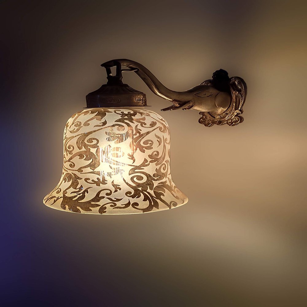 Arus 60W Elephant Dezine Antique Pendent Wall Lamp with New and Styles Color Shades (Clear)(AC, Glass)
