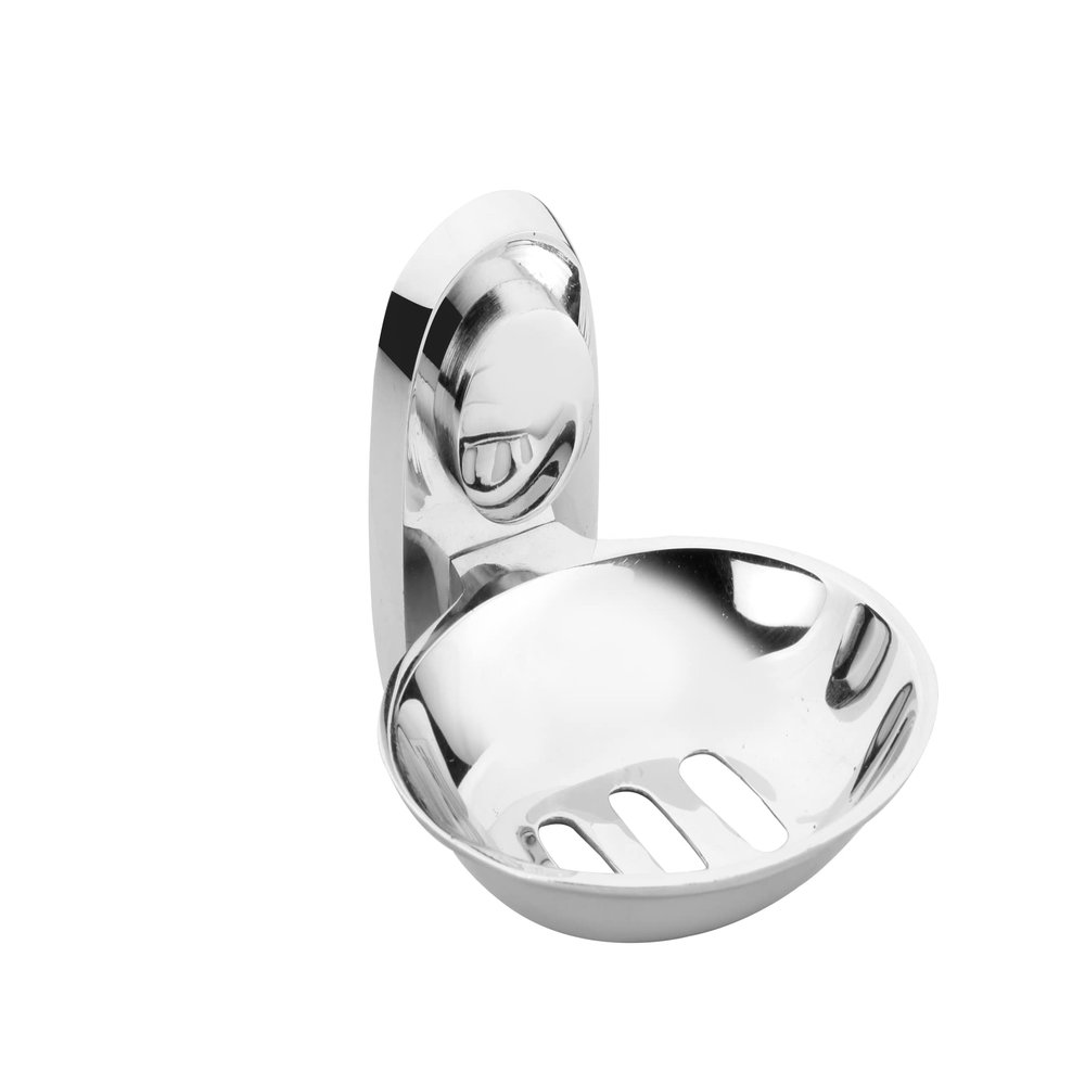 KI Brass Round Shape Single Soap Dish - Elegant Soap Holder for Bathroom, Kitchen, and Home