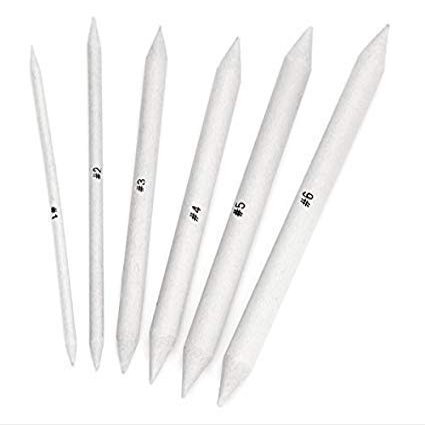 Paaroots Powered by z-Plus Paper Stumps Blending Stump for Drawing Shading Set of 6 Assorted Sizes