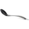 Baskety Basics Silicone Slotted Spoon (32 cm), High Heat Resistant to 480F Hygienic One Piece Design Large Serving and Draining Spoon (Steel Spoon Hole Black) view 1