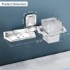 Plantex Platinum Stainless Steel 304 Grade Cute 2in1 Soap Dish with Tumbler Holder/Soap Stand/Tooth Brush Holder/Bathroom Accessories(Chrome) - Pack of 1 view 4
