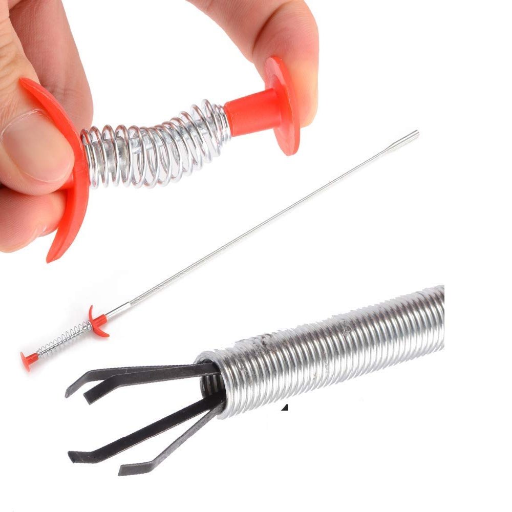 e-INFINITY 2PCS Bend Grip Tool for Home Garden, Kitchen, Sink,Pipe Cleaning Usage 60cm 4 Claw Flexible Long Reach Pick Up Tool